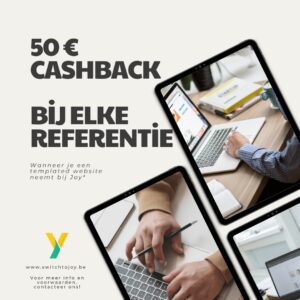 € 50 Cashback actie voor templated websites